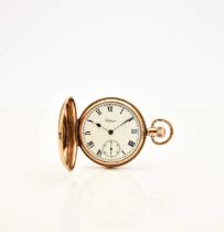 Waltham: A 9ct gold hunter pocket watch