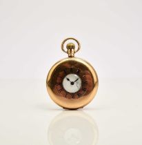 Rolex: A 9ct gold half hunter pocket watch