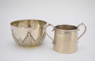 Two silver sugar bowls