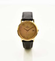 Omega: A gentleman's 9ct gold quartz wristwatch