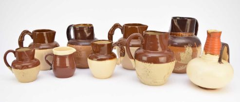 A group of jugs including Doulton Lambeth and Salopian
