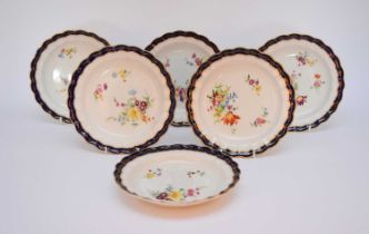 A set of six Royal Worcester dessert plates