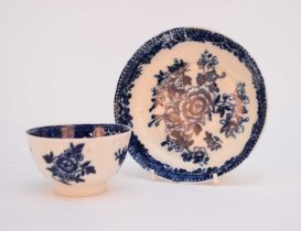 Seth Pennington (Liverpool) tea bowl and saucer, circa 1785-90