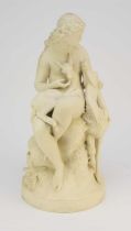 Victorian parian figure of a Wood Nymph after Charles Bell Birch