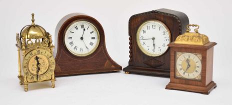 Four various 20th century mantel clocks