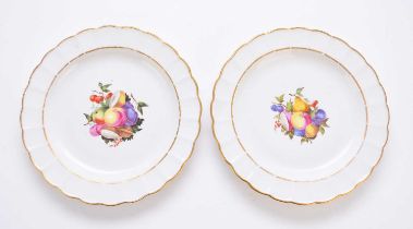 A pair of Derby porcelain dessert plates from the Pepper Arden Hall service, circa 1790