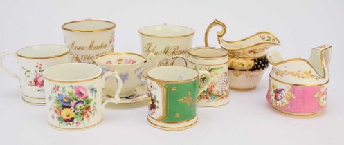 A group of English porcelain and bone china, 19th century