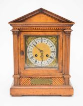 A German walnut bracket clock