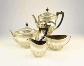 A Victorian four piece silver tea and coffee service