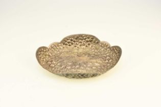 A Victorian silver embossed bowl