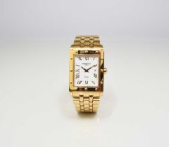 Raymond Weil: A gentleman's gold plated Tango bracelet watch