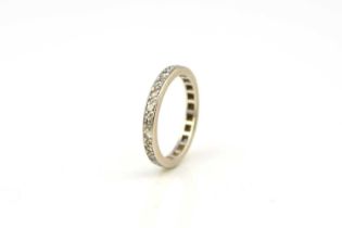 A diamond set eternity ring