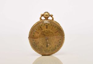 An 18ct gold open face pocket watch