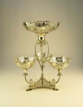 An Edwardian silver epergne