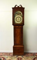 An unusual George III mahogany tidal dial longcase clock by Thomas Gilmour