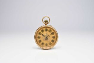 A lady's 18ct gold open face pocket watch