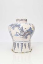 Dutch delft octagonal vase, early 18th century