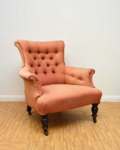 Two 19th century upholstered armchairs