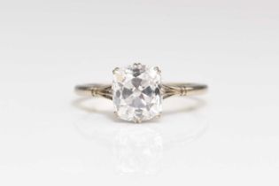 An early-mid 20th century single stone diamond ring