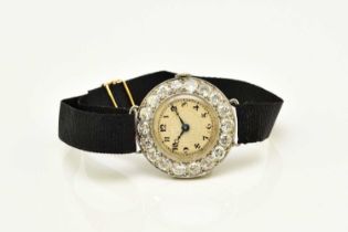 An Art Deco diamond set cocktail watch