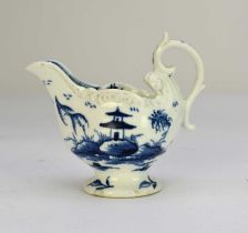 A Derby porcelain 'Cannonball' dolphin cream boat, circa 1765-9