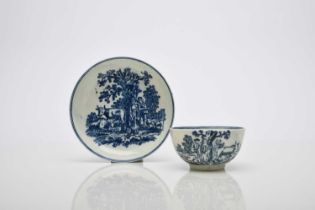 Liverpool porcelain tea bowl and saucer, circa 1775-85