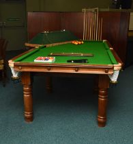 A standard 8ft billiards table, late 20th century