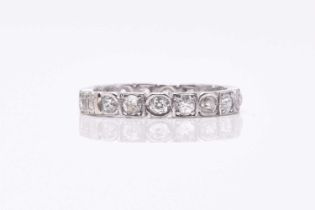 A diamond eternity ring