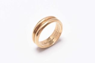 An 18ct gold band of Masonic interest