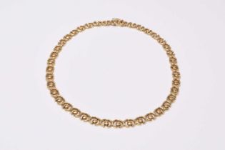 An 18ct yellow gold decorative link necklace