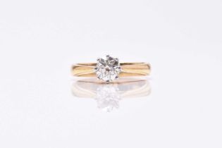 A 22ct gold single stone diamond ring