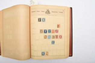 Collection of Europe (incl GB) stamps in large leather trimmed album covering issues to 1970s.