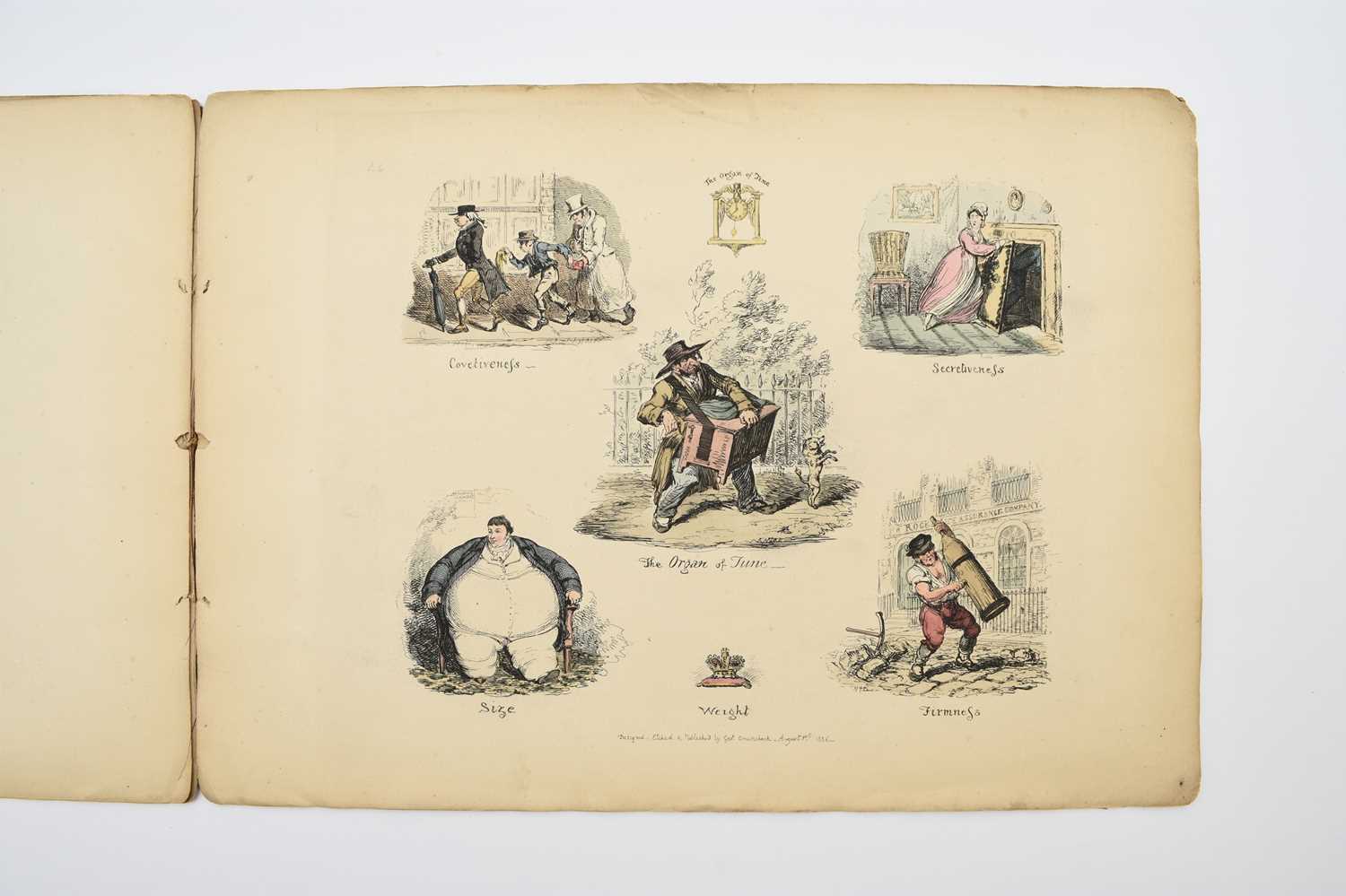 CRUICKSHANK, George, Phrenological Illustrations. Oblong 4to 1873, with three colour engravings - Image 5 of 6