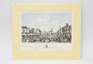 NEWPORT, SALOP. View of the Market Place 1857