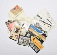 Stamp collections in grey holdall comprising 2 albums GB collection with 3x 1d Blacks, 5x 2d Blue