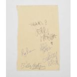 THE GRATEFUL DEAD. Autographs of the five founding members of the band