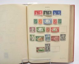 KE VI SG British Empire album with plenty of stamps though some better items seem to have been remov