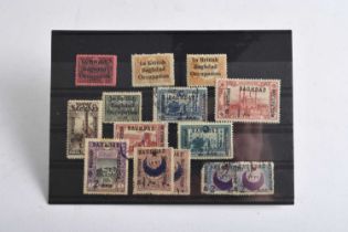 Irak, British Occupation of Baghdad, Turkish stamps overprinted, mint and used, selection of 14 on s