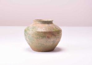 A green glazed terracotta jar, Han Dynasty