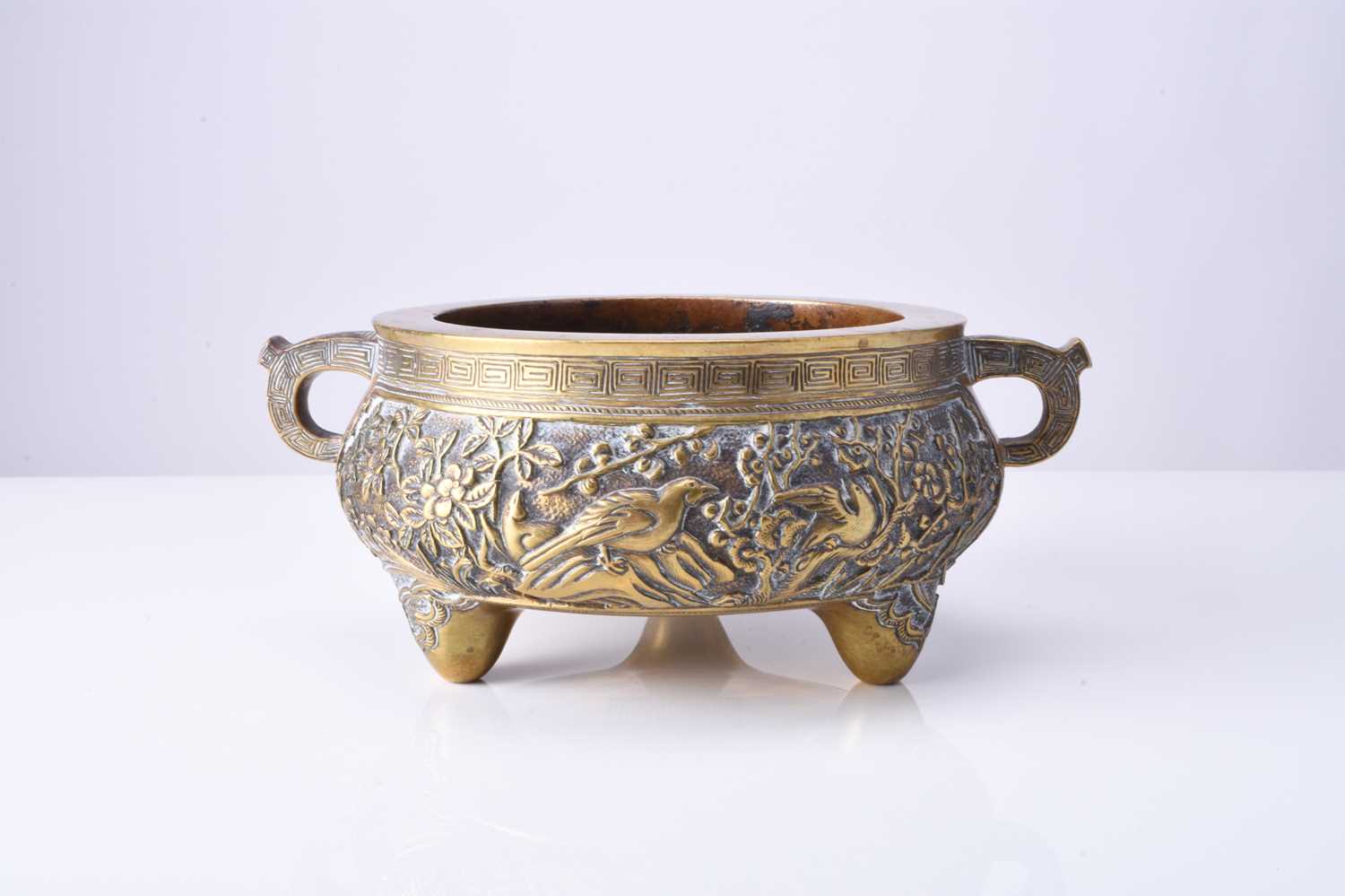 A Chinese bronze censer, Xuande seal mark but 19th century - Image 3 of 11