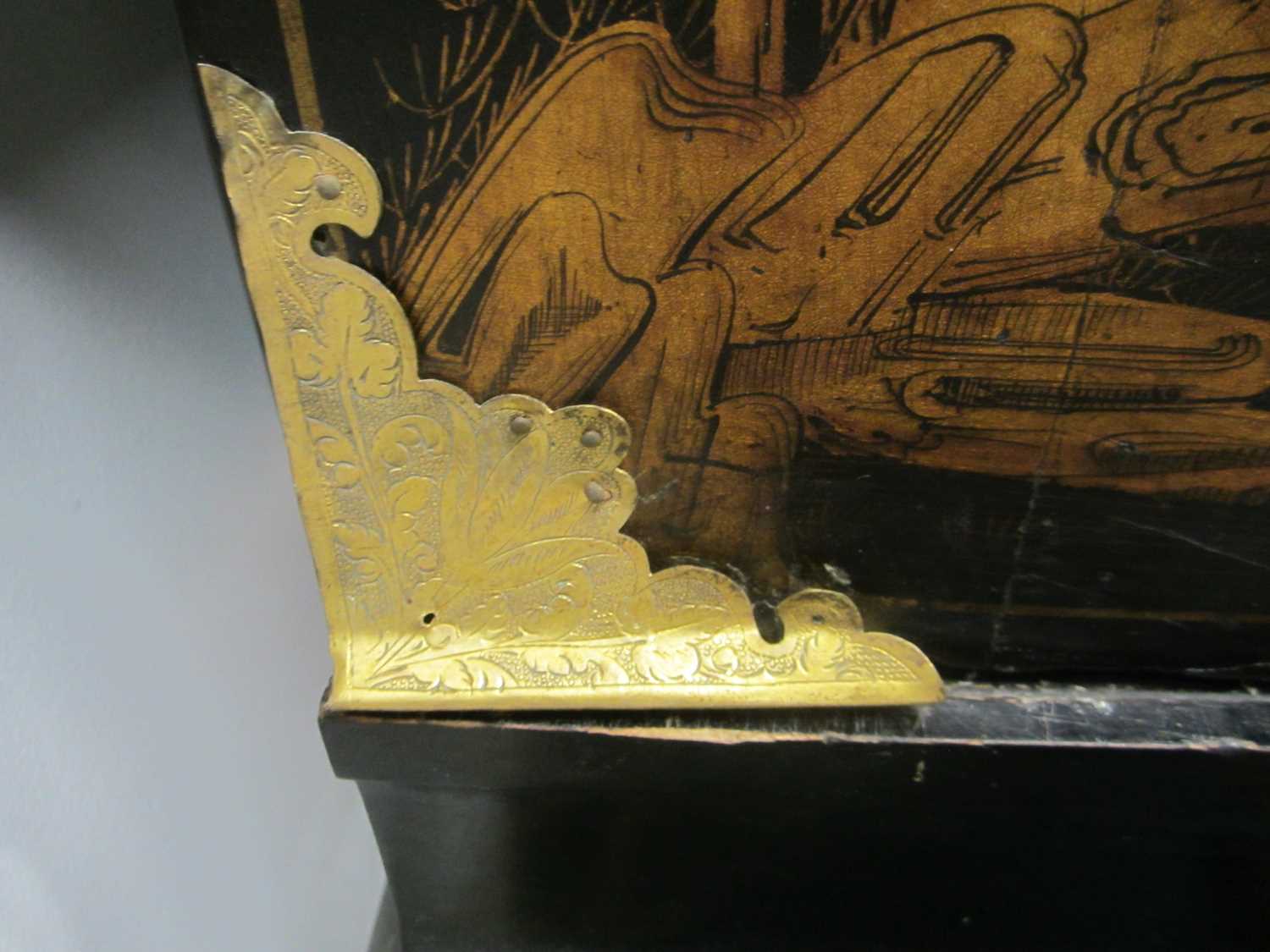 A Japanese lacquer cabinet on later stand, Meiji era - Image 6 of 18