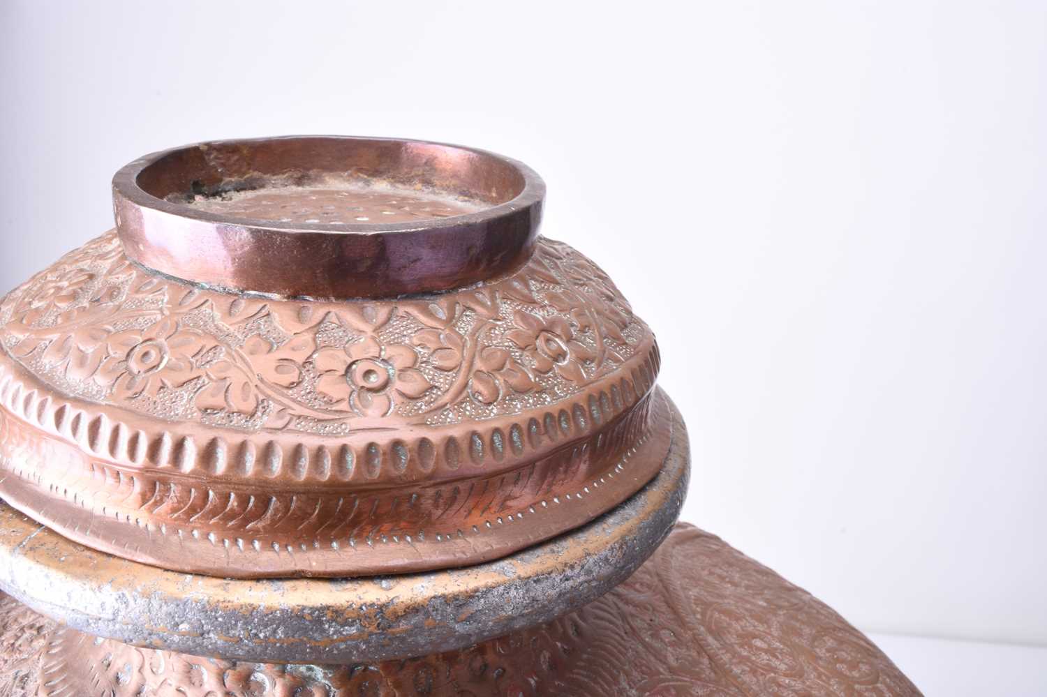 An embossed copper vessel, Oman - Image 6 of 6