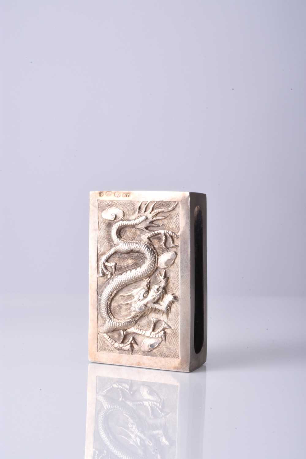 Wang Hing, a Chinese silver bud vase and matchbox holder - Image 4 of 4