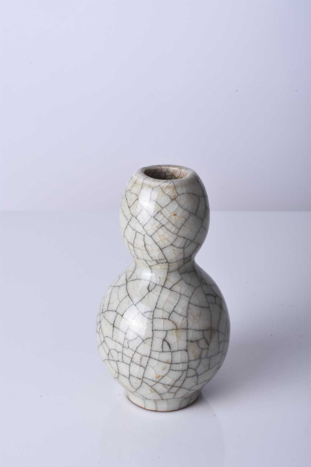 A Chinese Guan type gourd vase, Qing Dynasty - Image 2 of 5