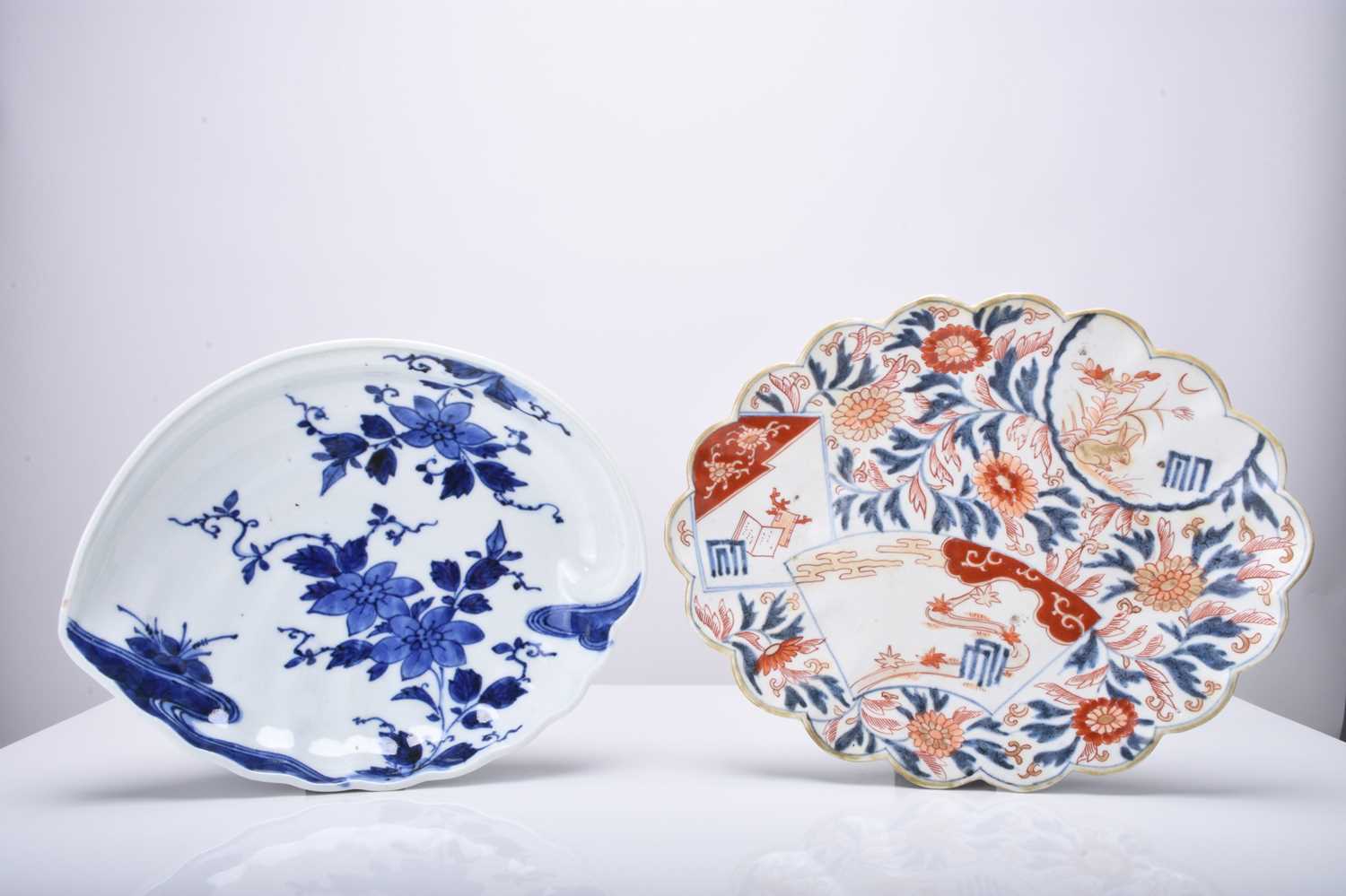 Two Japanese Arita dishes, Edo/Meiji era