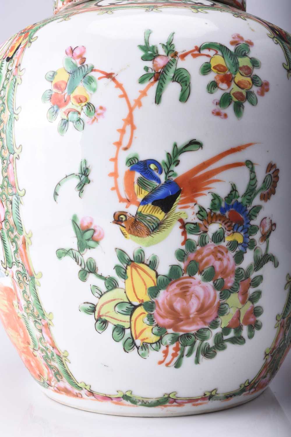 Chinese Canton famille rose ginger jar and cover - Bild 5 aus 8