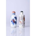 Two Chinese porcelain snuff bottles, 18th/19th century