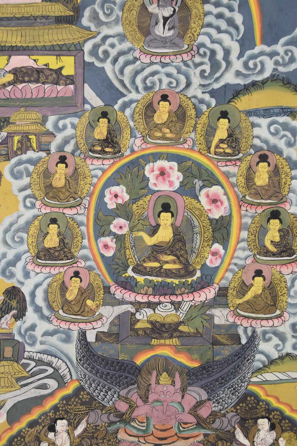 A collection of five Sino-Tibetan thangkas - Image 4 of 9