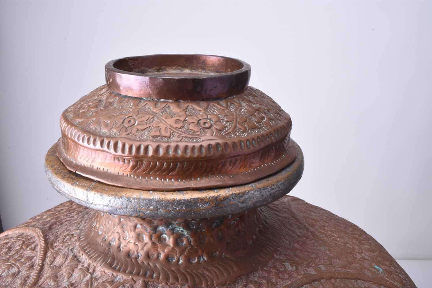 An embossed copper vessel, Oman - Image 5 of 6