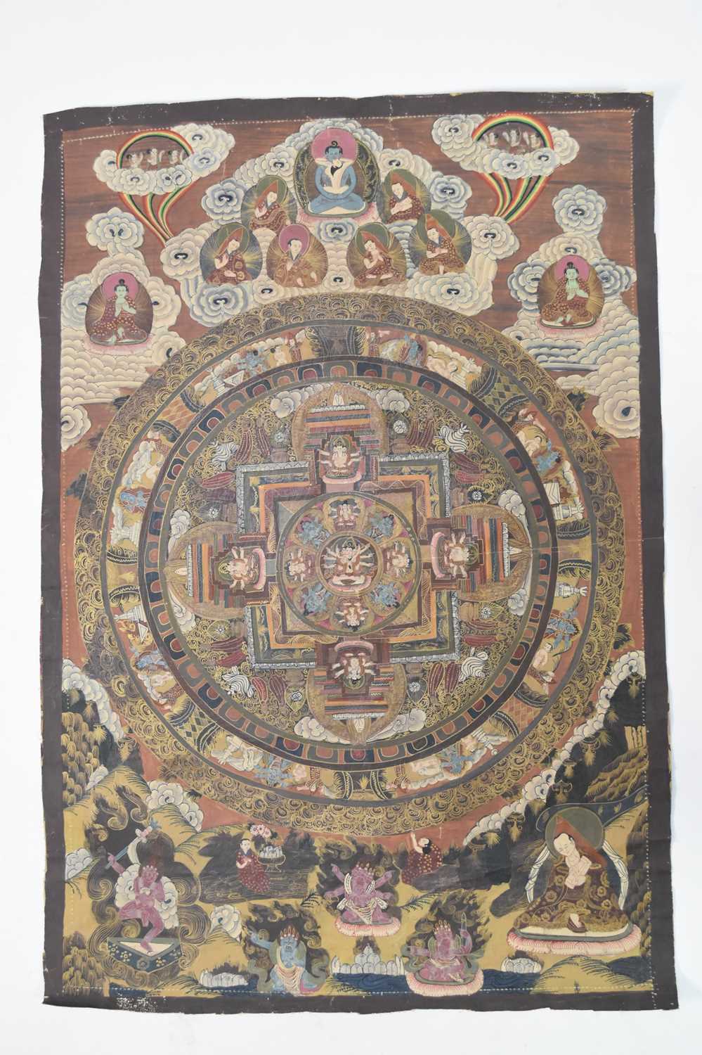 A collection of five Sino-Tibetan thangkas - Image 8 of 9